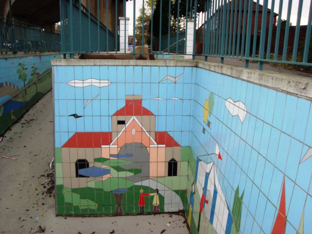 Fiveways Subway Tiling Detail Railings and Church