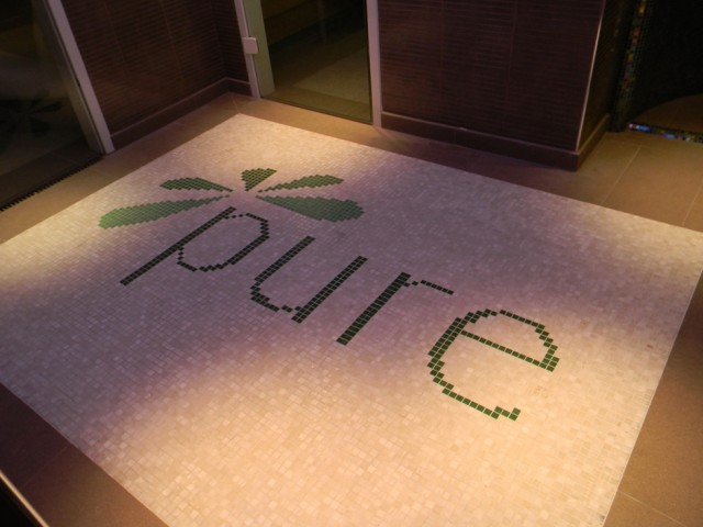 Pure logo - Glass mosaic floor